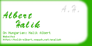 albert halik business card